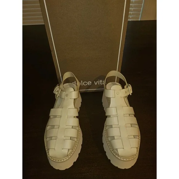 Dolce Vita Women's Lasly Tonal Light Yellow Platform Sandal Shoe, Size 8 NIB - Picture 6 of 7